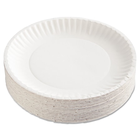 Ajm Packaging Paper Plates, 9" Diameter, White, PK100 AJM PP9GRAWH PACK